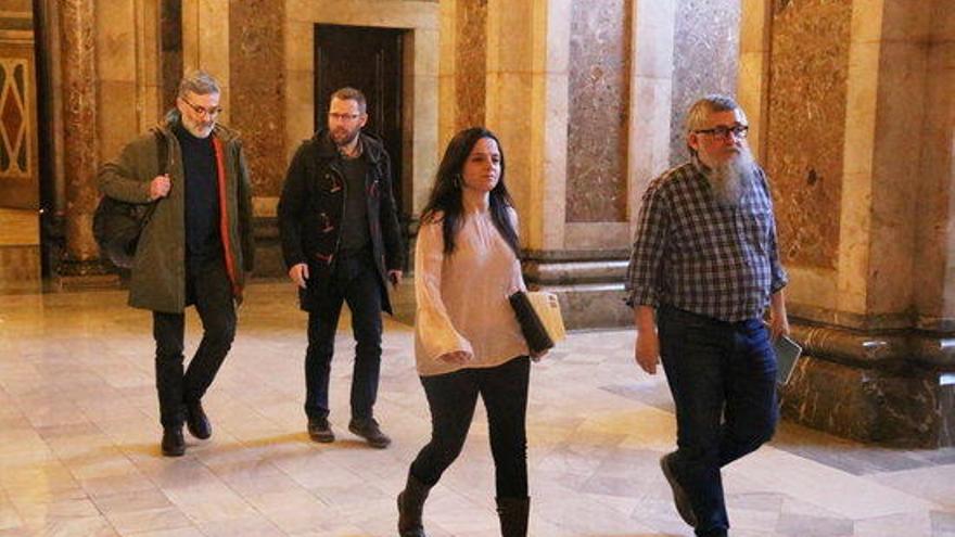 Els quatre diputats de la CUP al Parlament