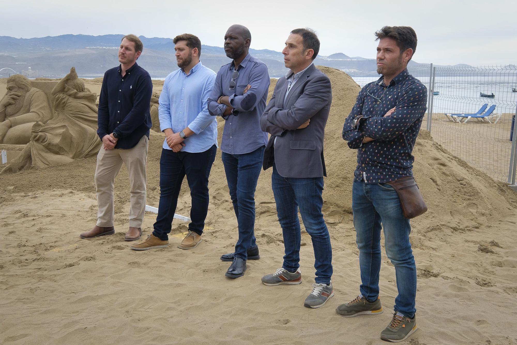 Inauguración del Belén de Arena en la playa de Las Canteras