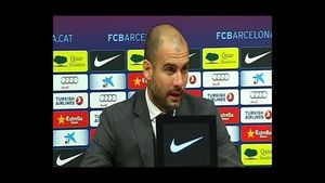 Guardiola, a la roda de premsa posterior al partit.