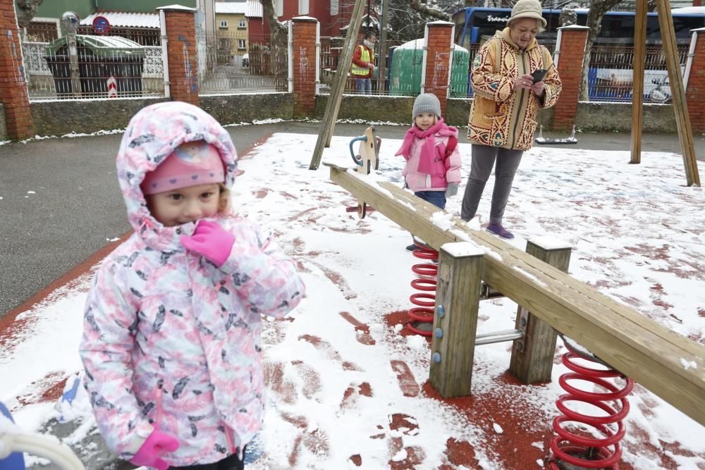 La nevada en la comarca de Avilés