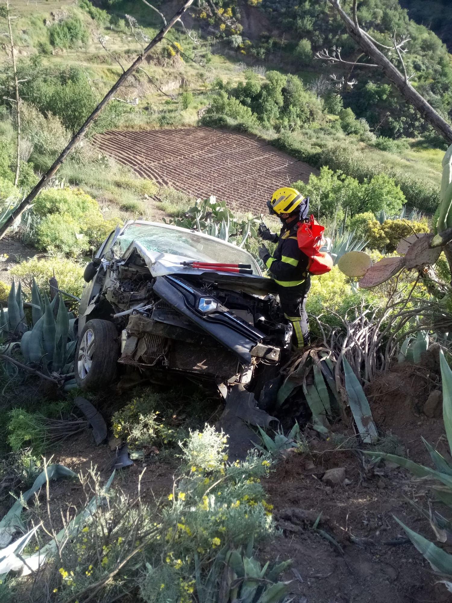 Se queda dormido y se cae por una ladera en Tejeda