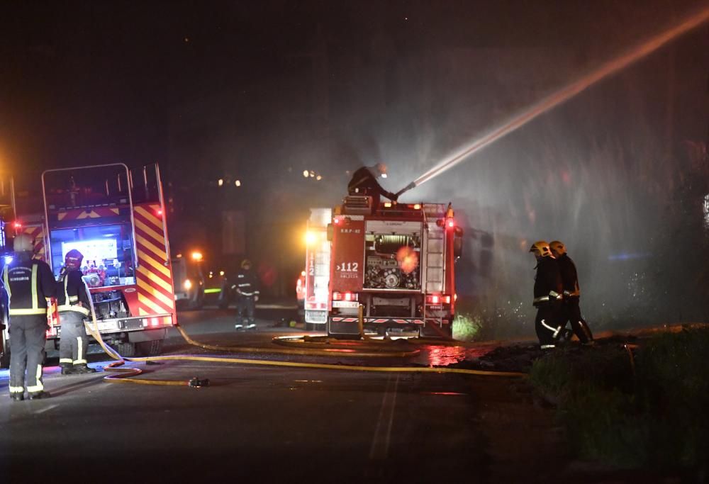 Incendio en una nave de Sabón