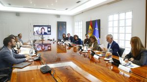 Reunión del Comité de crisis para el seguimiento de los efectos de la DANA, en el Complejo de la Moncloa, a 1 de noviembre de 2024, en Madrid (España).