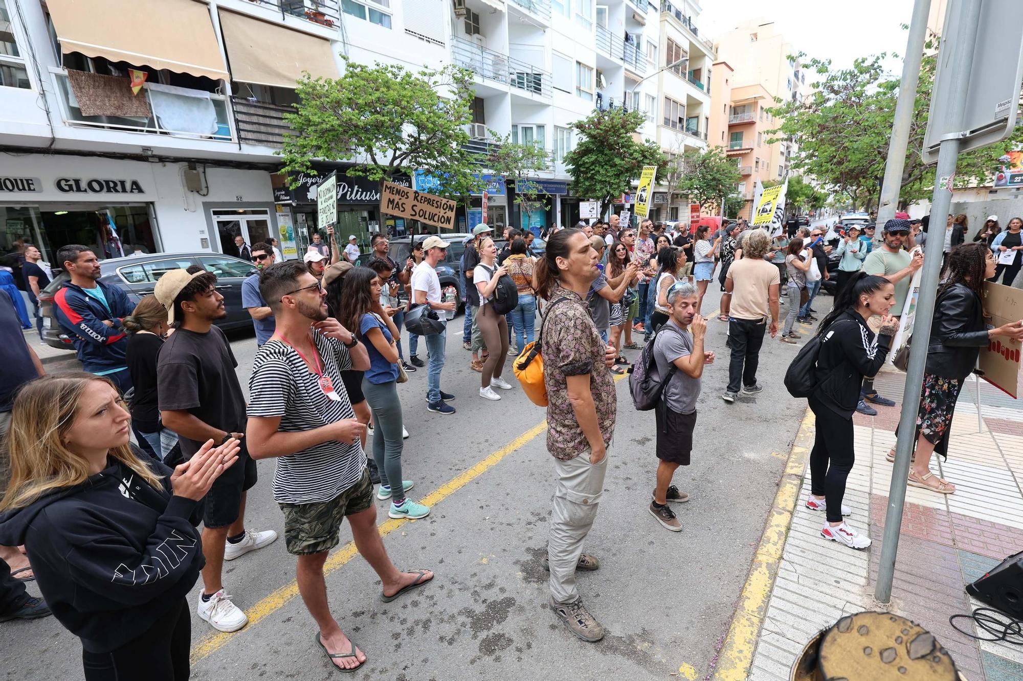 Nueva manifestación de caravanistas en Ibiza