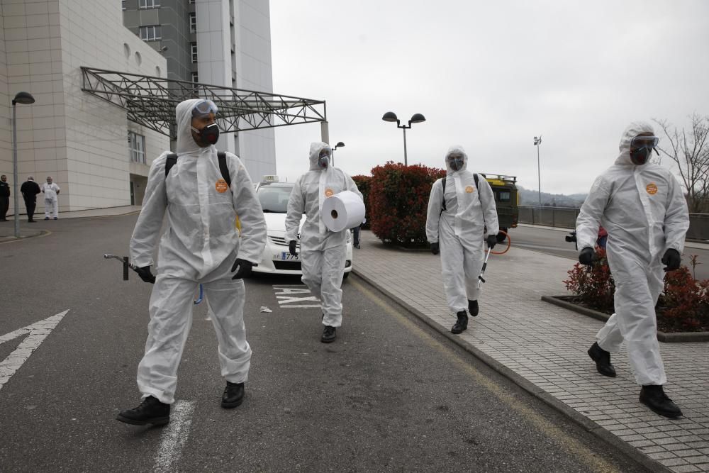 Coronavirus en Asturias: La UME, en Gijón