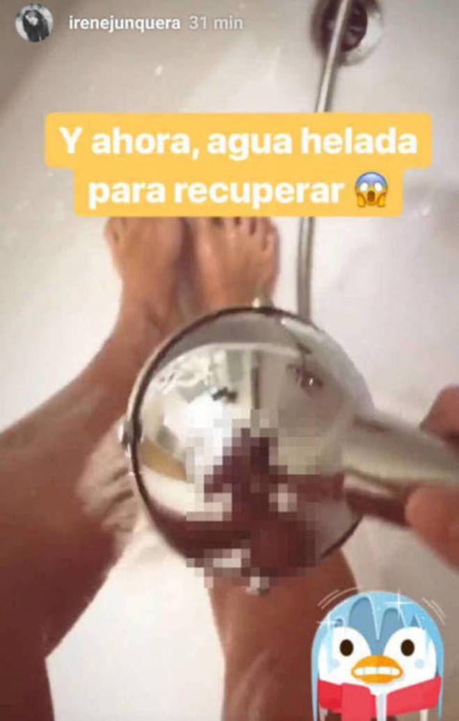 Irene Junquera lo enseña todo en la ducha