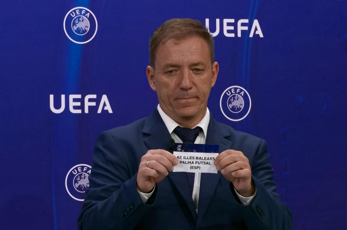 Papeleta del Palma Futsal durante el sorteo de la Ronda Principal de la UEFA Futsal Champions League.