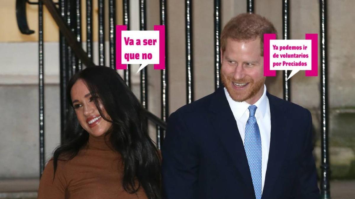 Meghan Markle y el Príncipe Harry en un evento