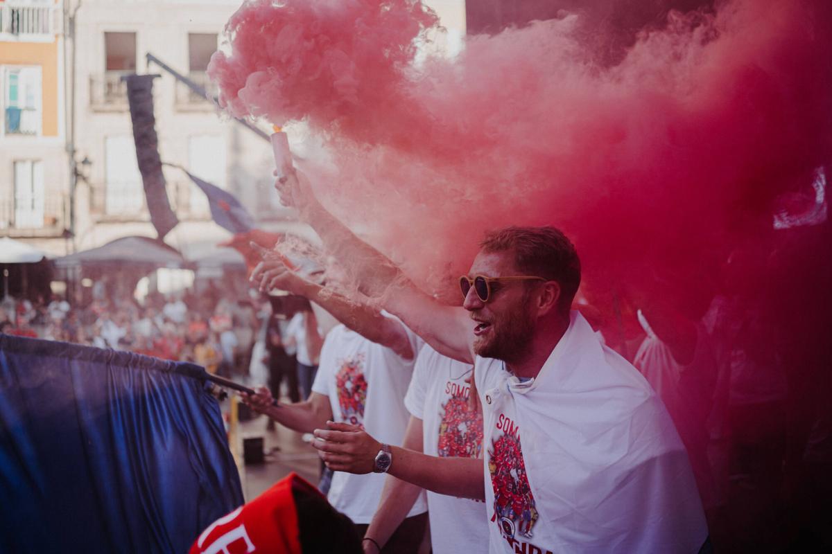 La UD Ourense celebra el ascenso con su ciudad