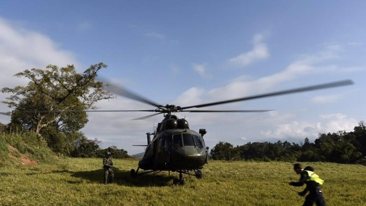 Imagen de archivo de un helicóptero militar colombiano en Antioquia.