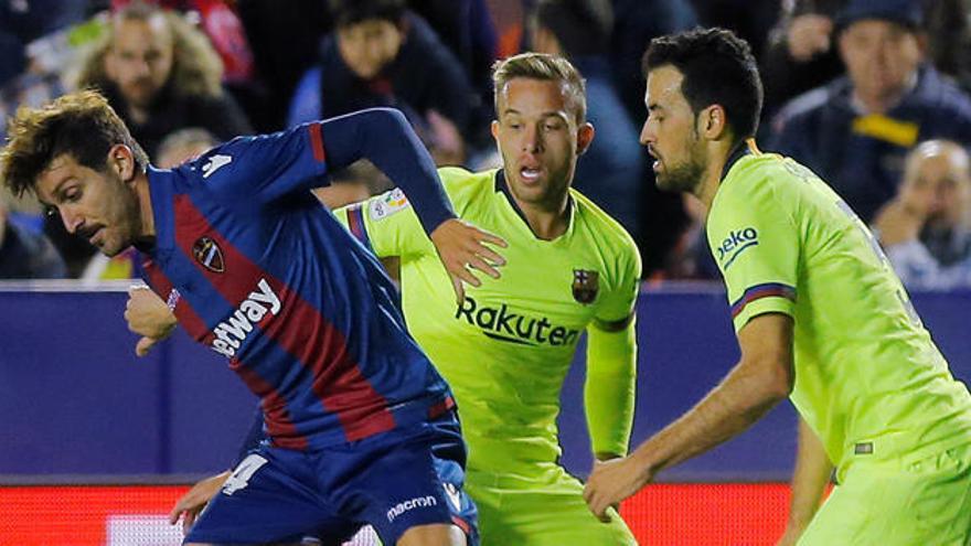 Campaña, en el Levante UD-FC Barcelona del pasado domingo.