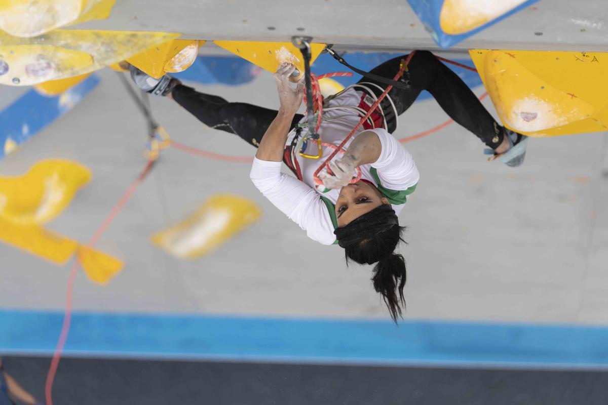 La escaladora iraní Elnaz Rekabi.