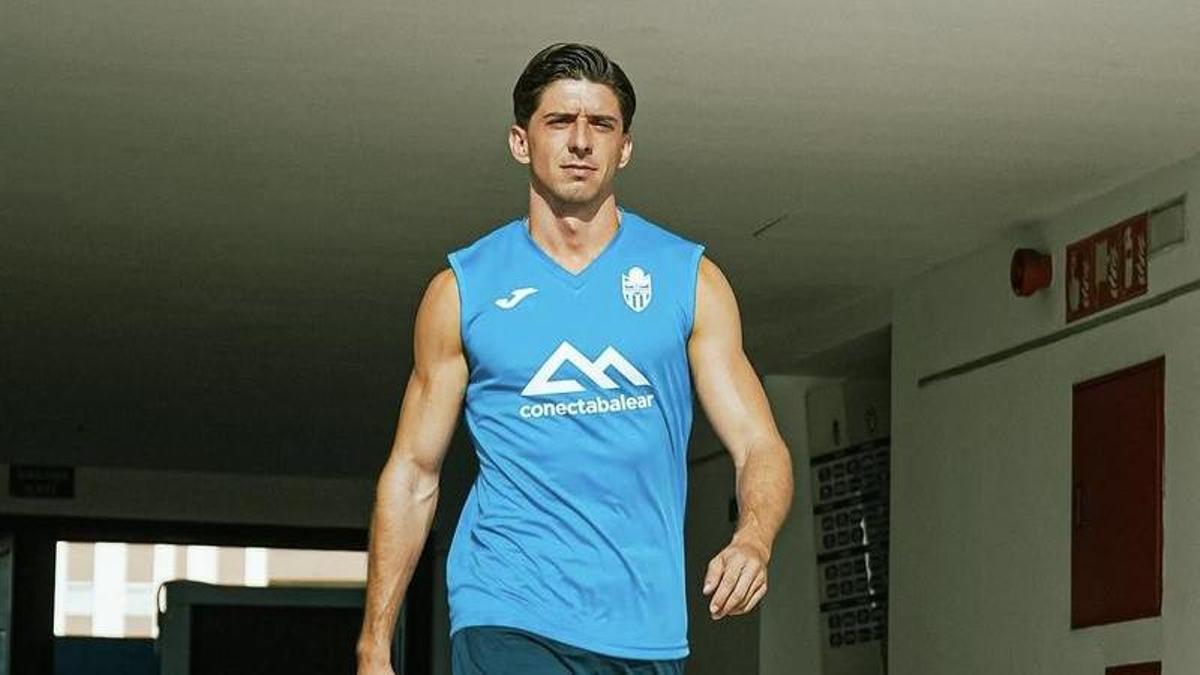 Jaume Pol, durante un entrenamiento con el Atlético Baleares.