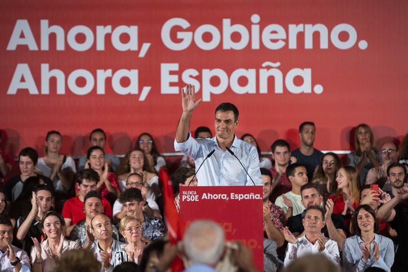 Mitin de Pedro Sánchez en València