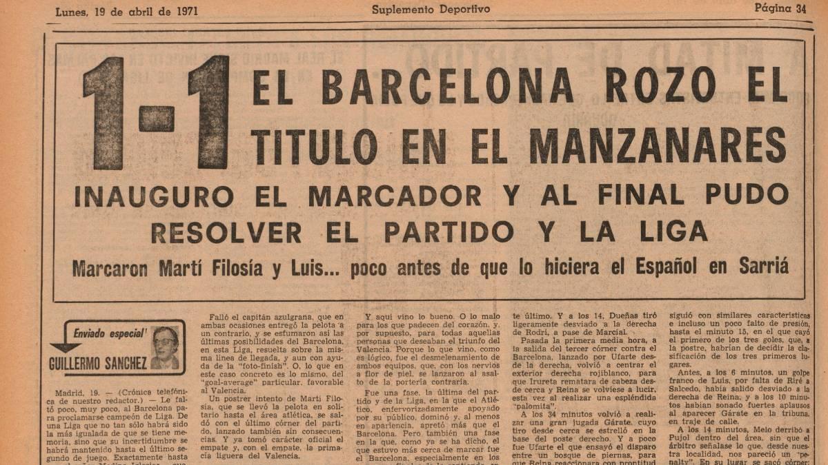 Así tituló la crónica del partido nuestro compañero Guillermo Sánchez en 'El Noticiero Universal'