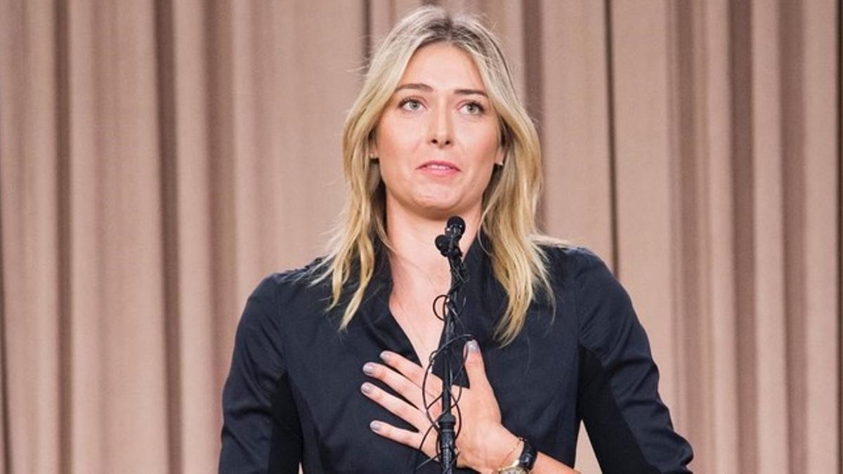 Maria Sharapova, durante la rueda de prensa en Los Ángeles