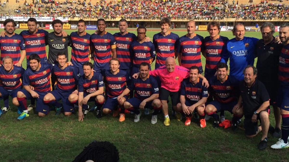 Estos fueron los representantes del FC Barcelona Legends que han participado en el partido benéfico a favor de UNICEF en Uganda
