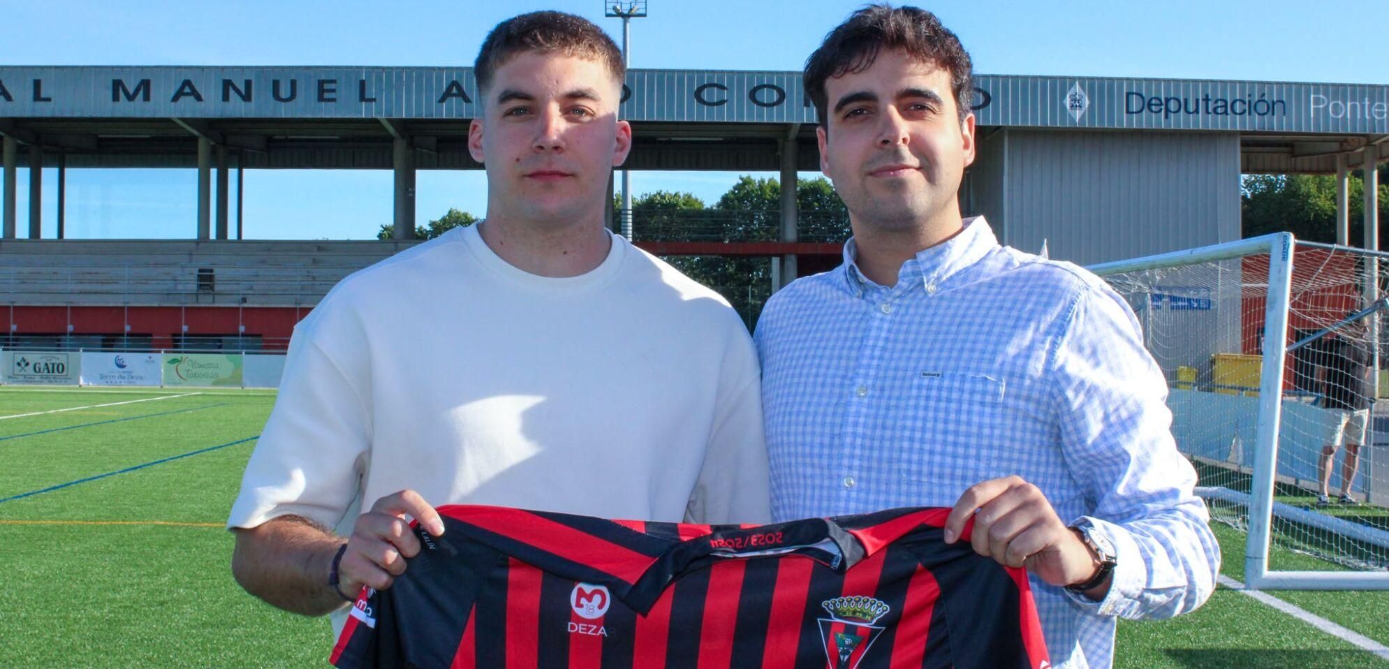 Xabi Castiñeiras y Guillermo Fernández posan en el Cortizo.