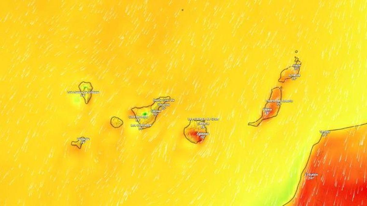 La Aemet anuncia un cambio radical para este lunes en Tenerife: los termómetros bajan de los 30 grados y se esperan lloviznas