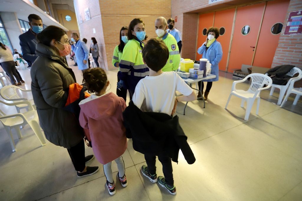 Vacunación de niños de entre 8 y 11 años en Murcia.