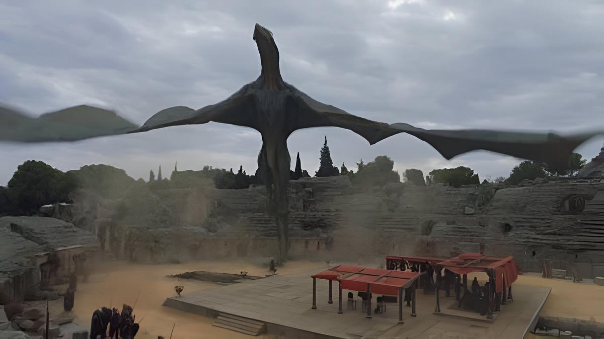 Las Ruinas de Itálica en Santiponce en el rodaje de Juego de Tronos y la escena del dragón