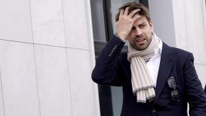Gerard Piqué, exjugador del Barcelona, a la salida de los juzgados de Majadahonda.