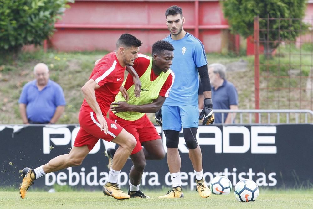 Entrenamiento del Sporting, miércoles