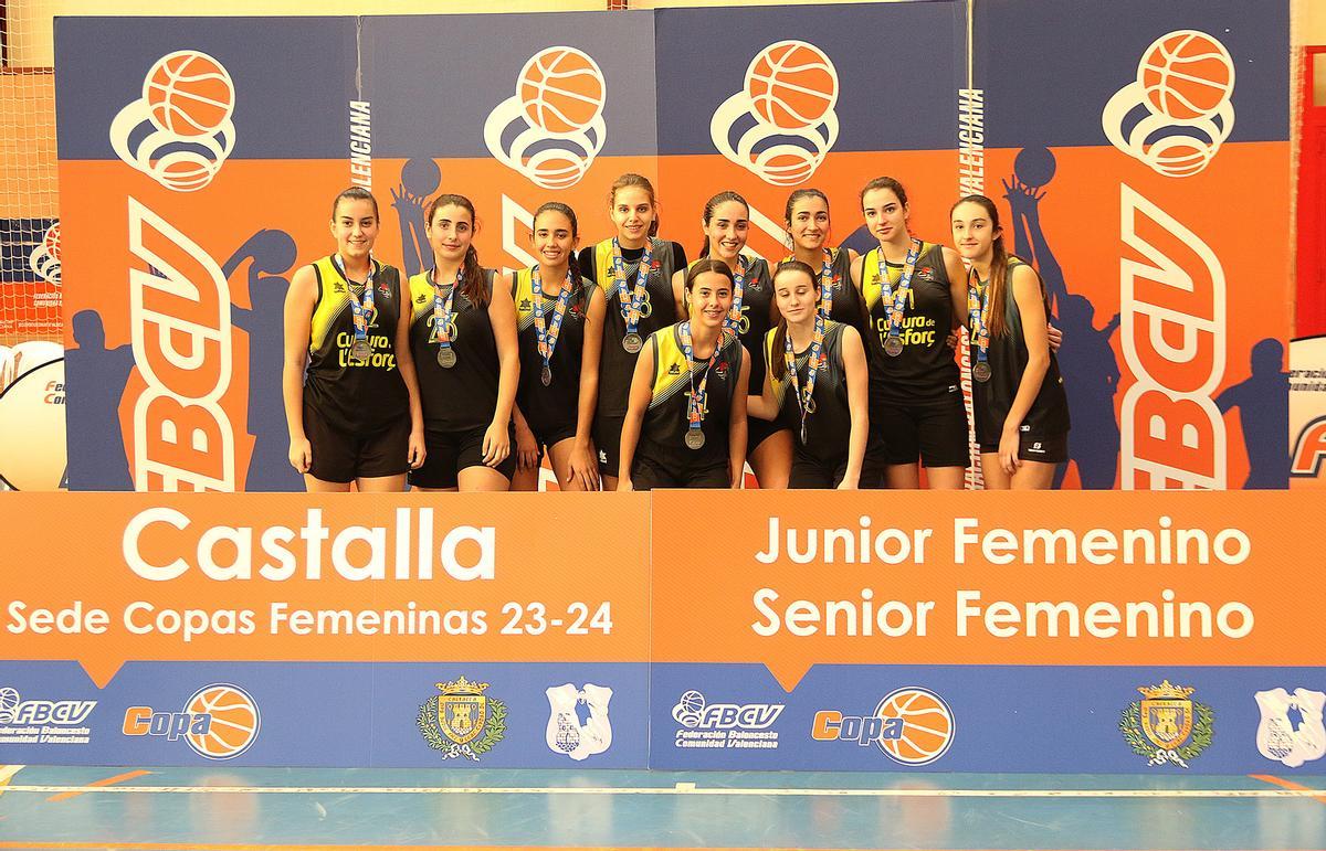 Caixa Popular CB Tavernes, subcampeón de la Copa Júnior Preferente Femenina.