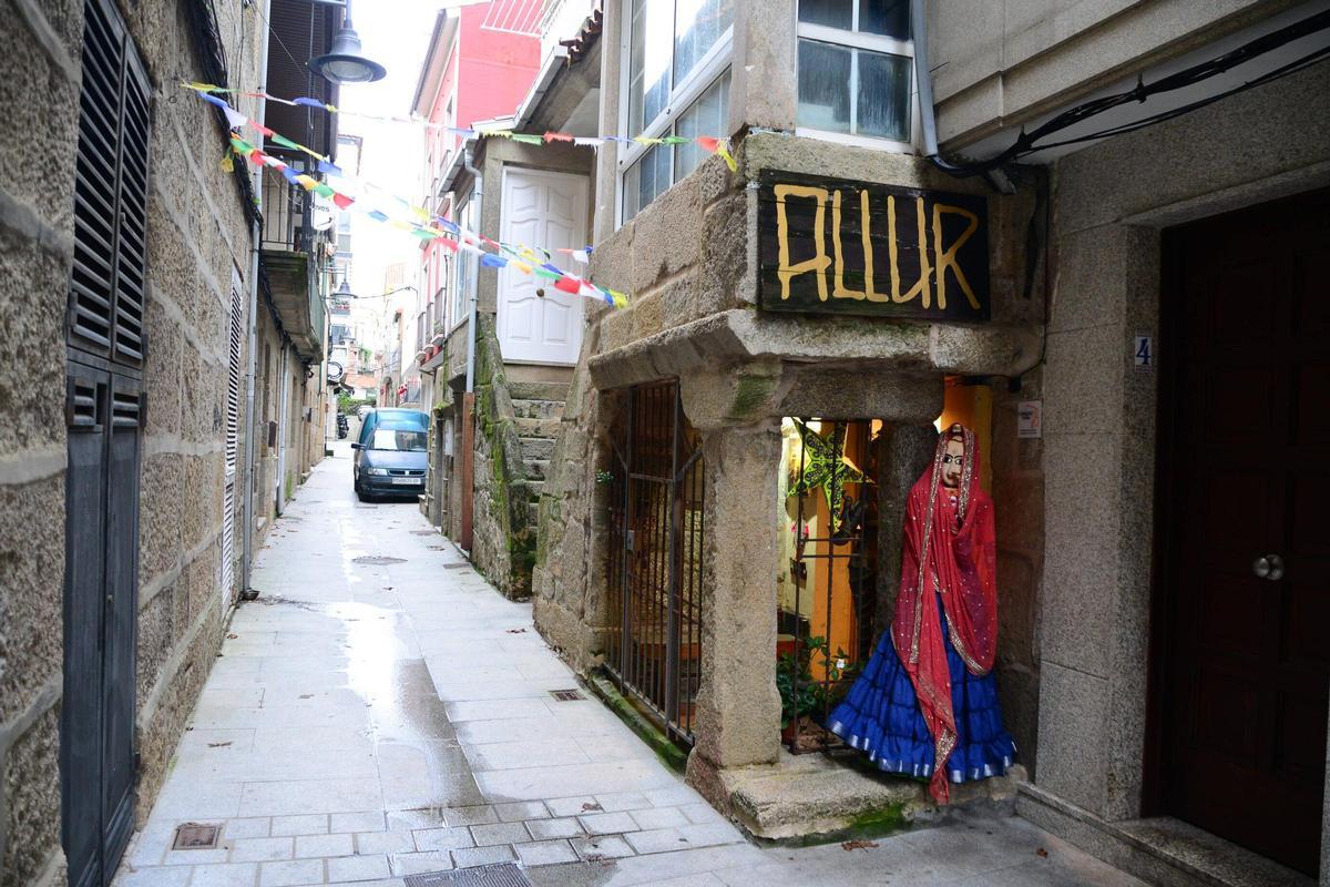 A Rúa do Lirio, onde antigamente  había uns aseos públicos.