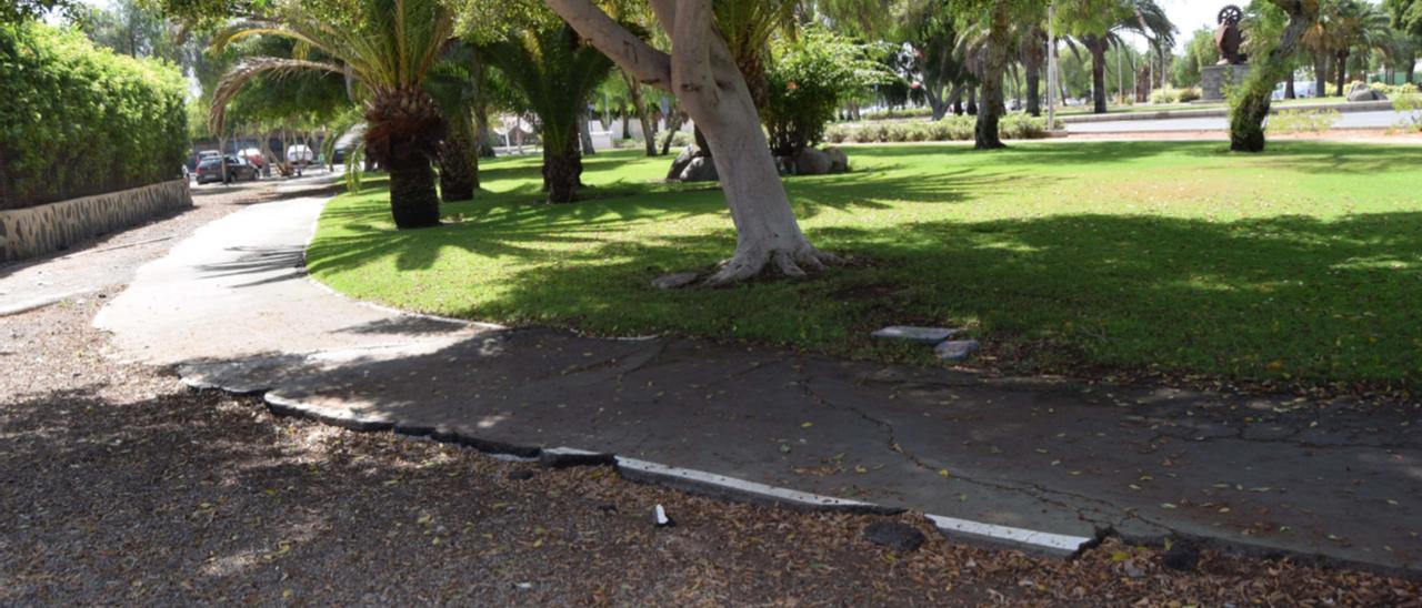 Estado en que se encuentra el carril bici del Campo Internacional de Maspalomas.