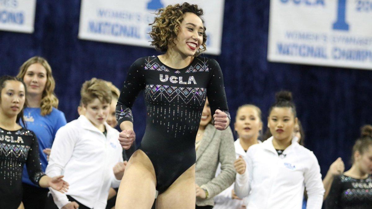 Katelyn Ohashi, durante la competición.