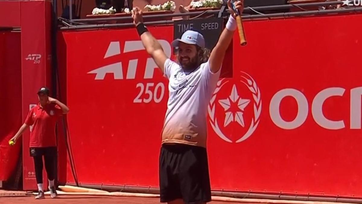 Marco Trungelitti, celebrando su triunfo en Marrakech