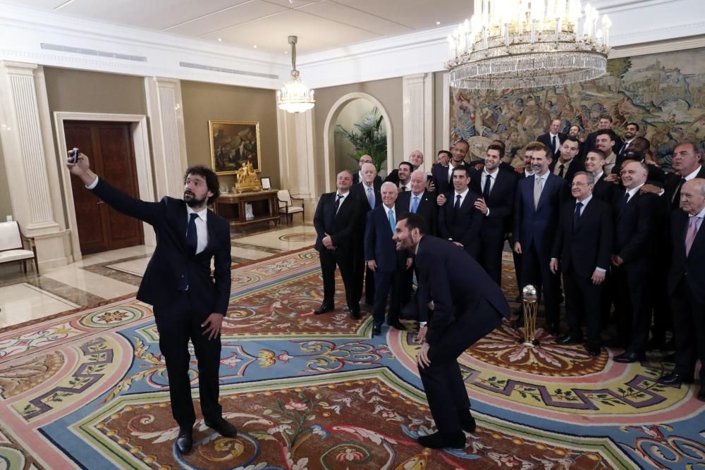 Audiencia al equipo de Baloncesto del Real Madrid C.F.,Campeón de la 81a edición de la Copa de S.M. el Rey