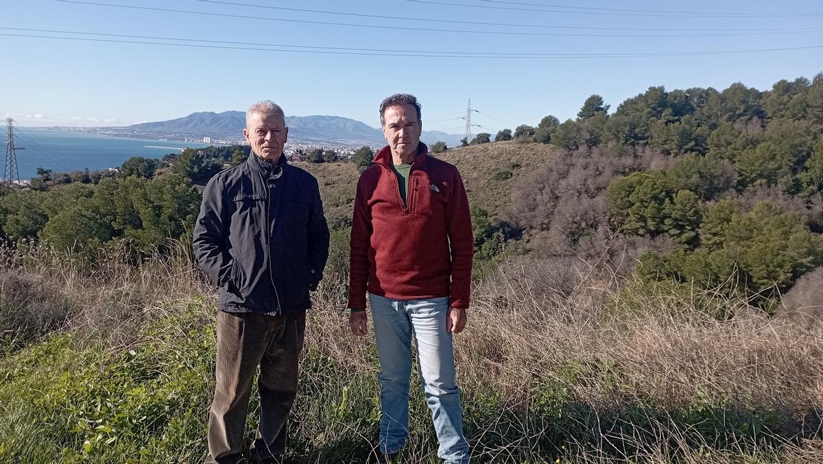 Álvaro García-Cabrera y Tristán González, de la Junta Rectora del Parque Natural Montes de Málaga.