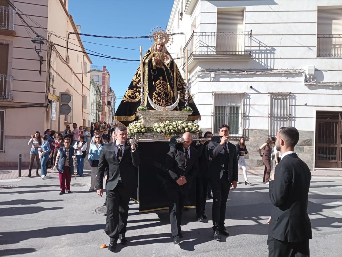 Procesión de la Soledad por las calles de Rute.