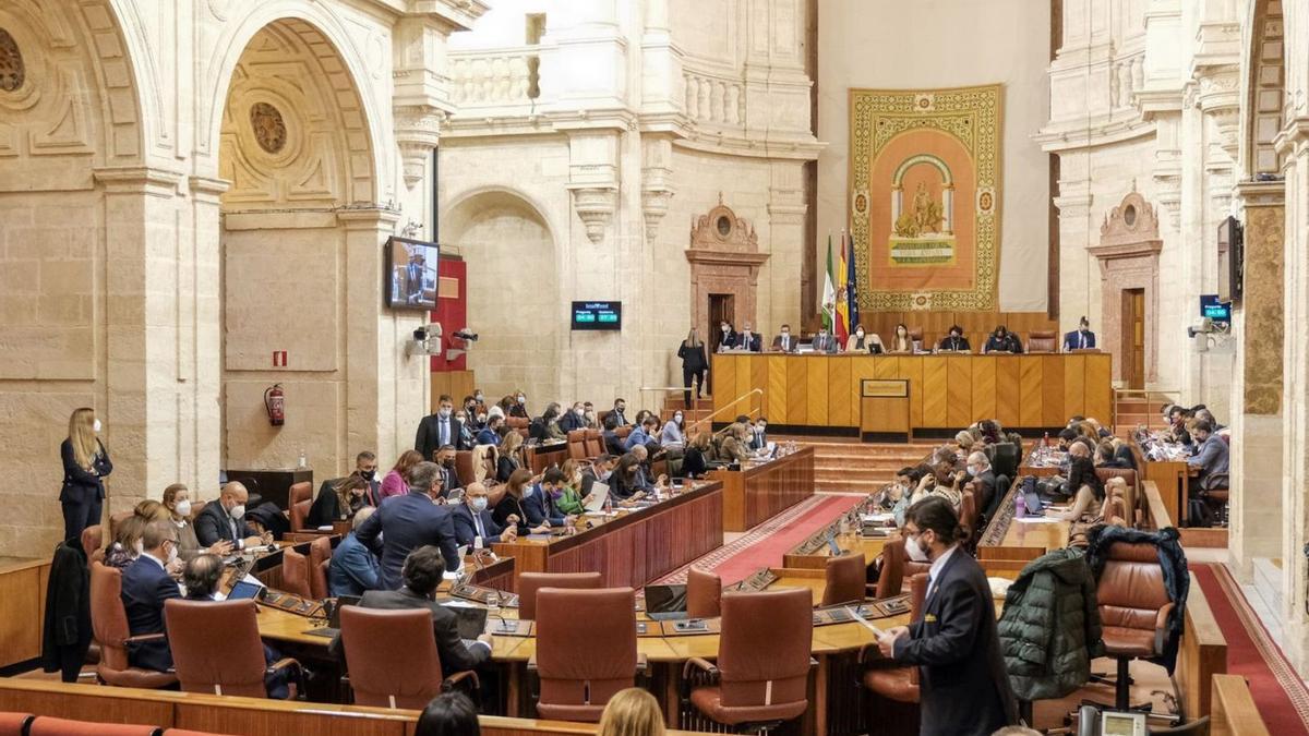 Sesión reciente del Pleno del Parlamento de Andalucía.