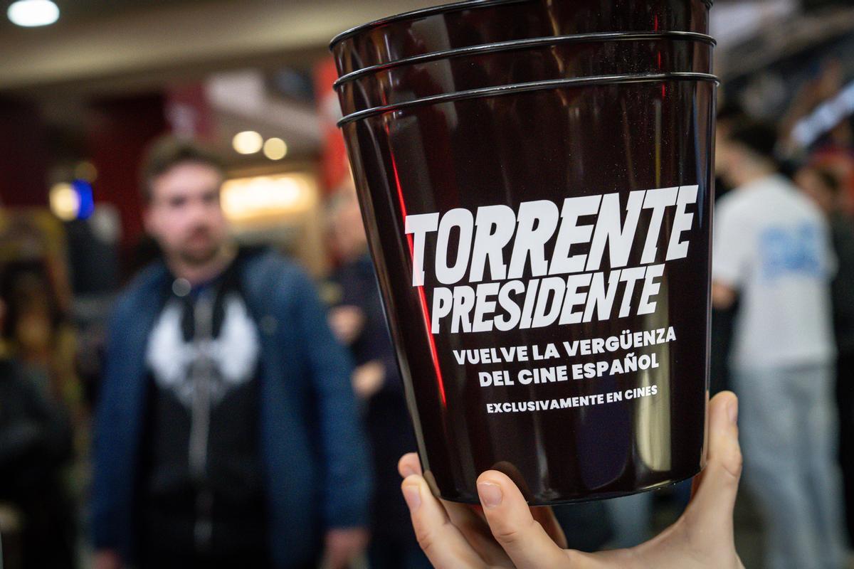Estreno de 'Torrente presidente', el viernes en un cine de Sabadell (Barcelona).