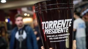Estreno de Torrente presidente, el viernes en un cine de Sabadell (Barcelona).