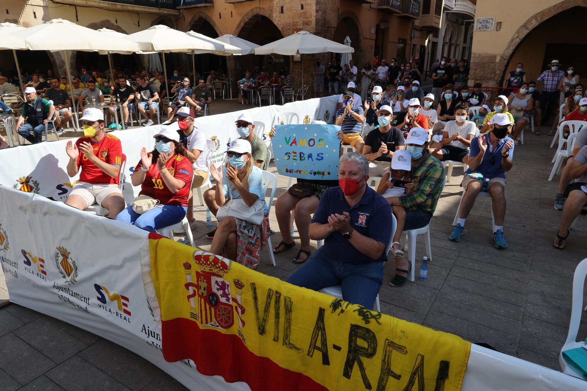 Así animó Vila-real a sus olímpicos: Sebastián Mora y Pau Torres