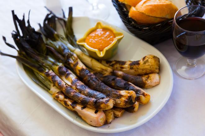 Calçots, comida típica Catalana.