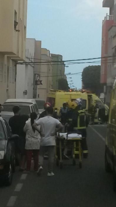 Accidente de una ambulancia en Vecindario