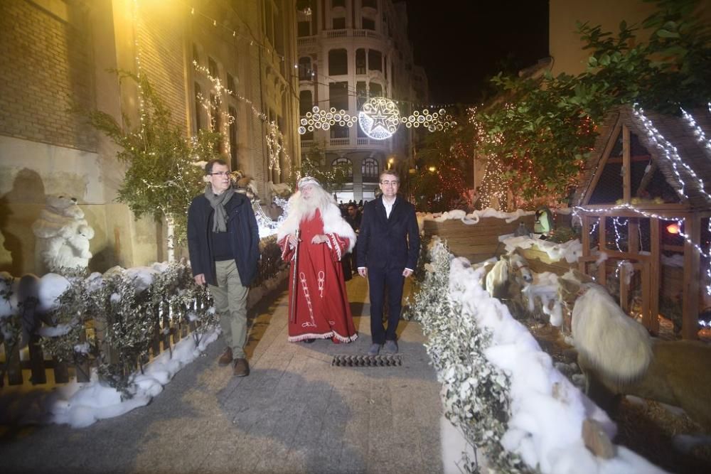Así ha llegado Papa Noel a Murcia