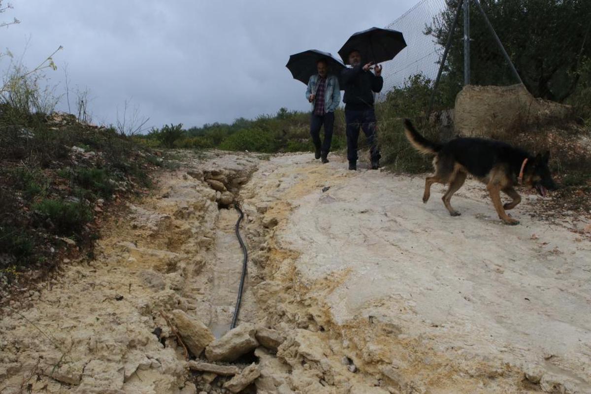 Destrozos en El Comtat por el temporal