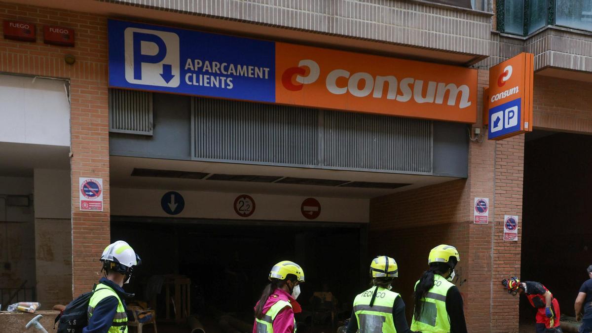 Un establecimiento de Consum afectado por la dana en Benetússer