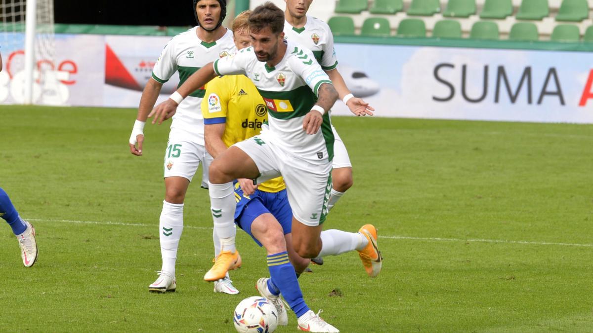 Josema, durante el encuentro del sábado frente al Cádiz