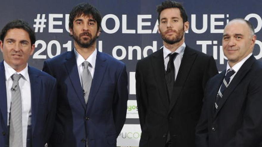 Xavier Pascual, Navarro, Laso y Rudy Fernández en Londres.