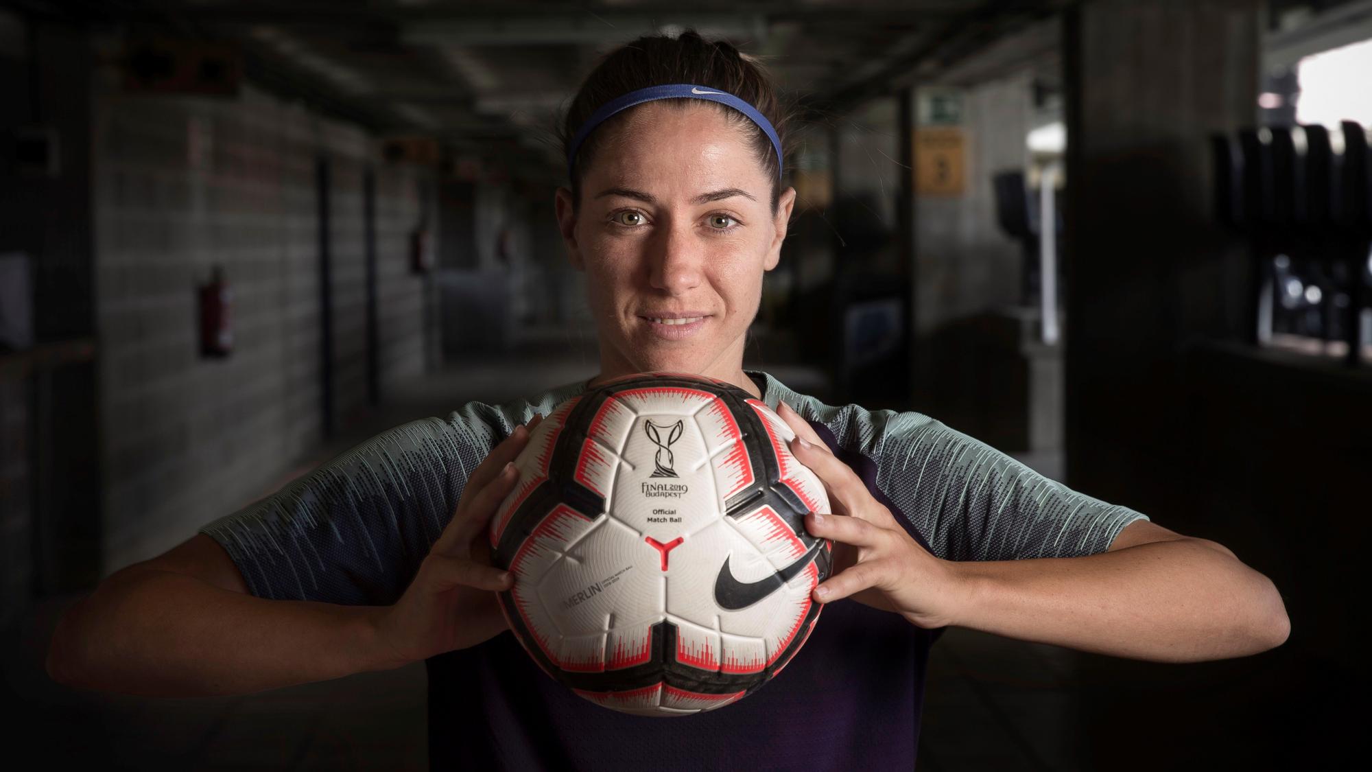 Barcelona 14/05/2019 Deportes Entrevista con Vicky Losada, capitana del Barça de fútbol que disputa la final de Champions el próximo sábado en Budapest. En el Miniestadi. Fotografia de JOAN CORTADELLAS