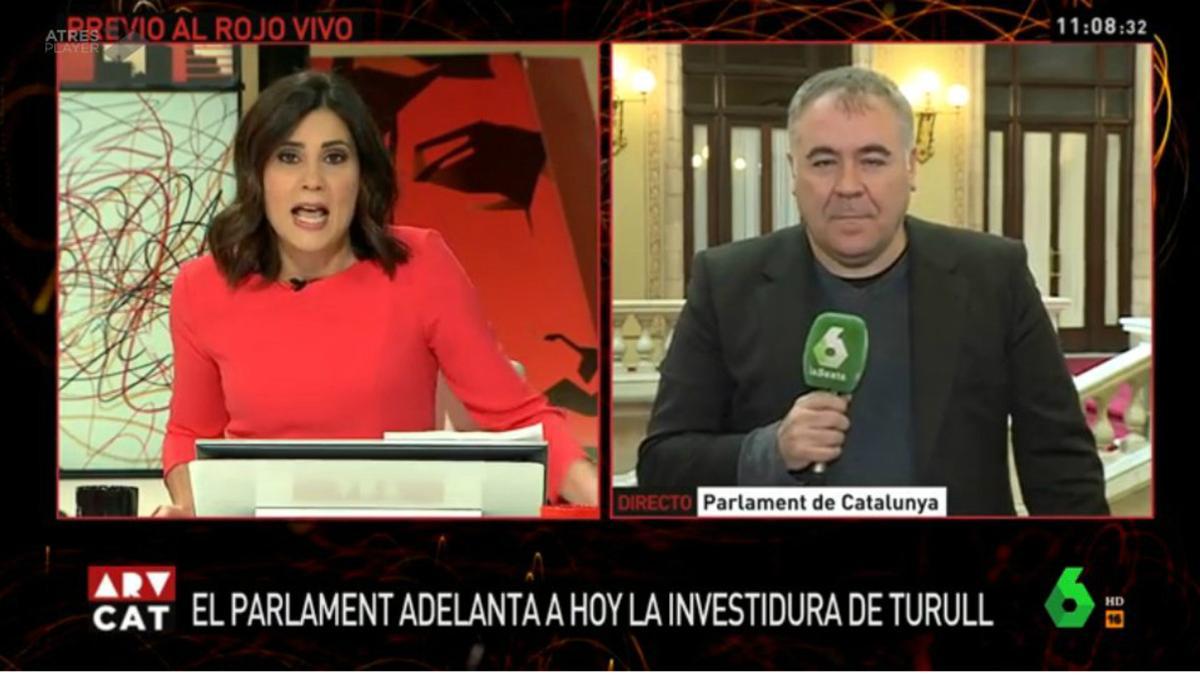 María Llapart conecta en directo con Antonio García Ferreras en su debut en 'Al rojo vivo'