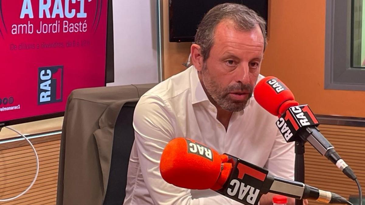 Sandro Rosell, en una entrevista en RAC 1