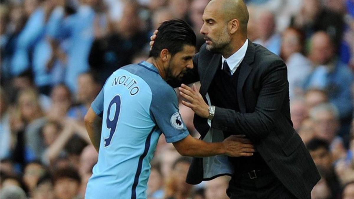 El protagonismo de Nolito con Guardiola ha caído en picado